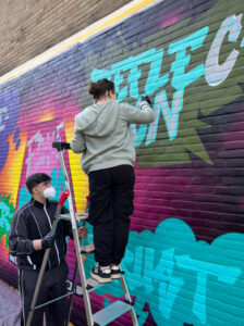 Spraydosen in Aktion